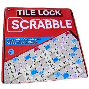 Hasbro Tile Lock Scrabble Game 2023 Complete 2-4 Players Ages 8 and Up